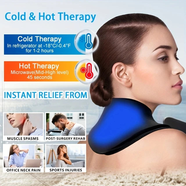 Almohadilla de Gel Reutilizable para Cuello - Frío y Calor para Alivio del Dolor