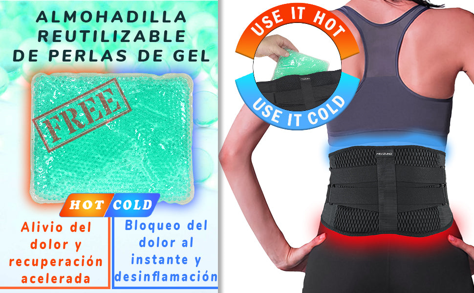 Faja de Frío y Calor con Gel Reutilizable - Alivio para Espalda y Lumbar